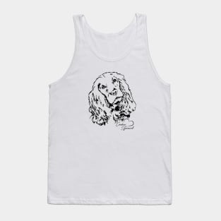 Funny Proud English Cocker Spaniel dog portrait Tank Top